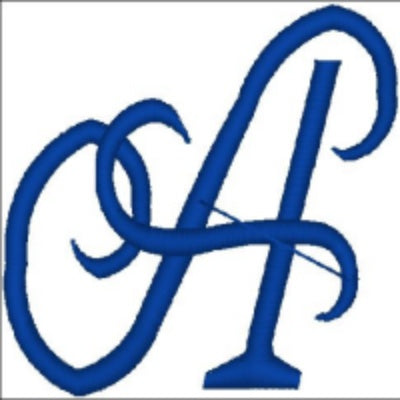 Monogrammed Embroidered Scroll Circle Dinner Napkin