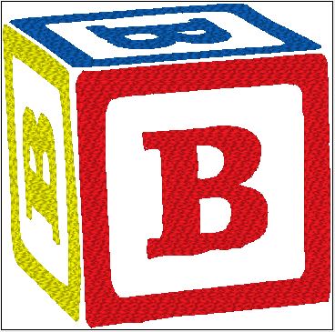 Baby Bib - Customize Block with Initial