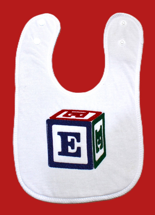 Baby Bib - Customize Block with Initial