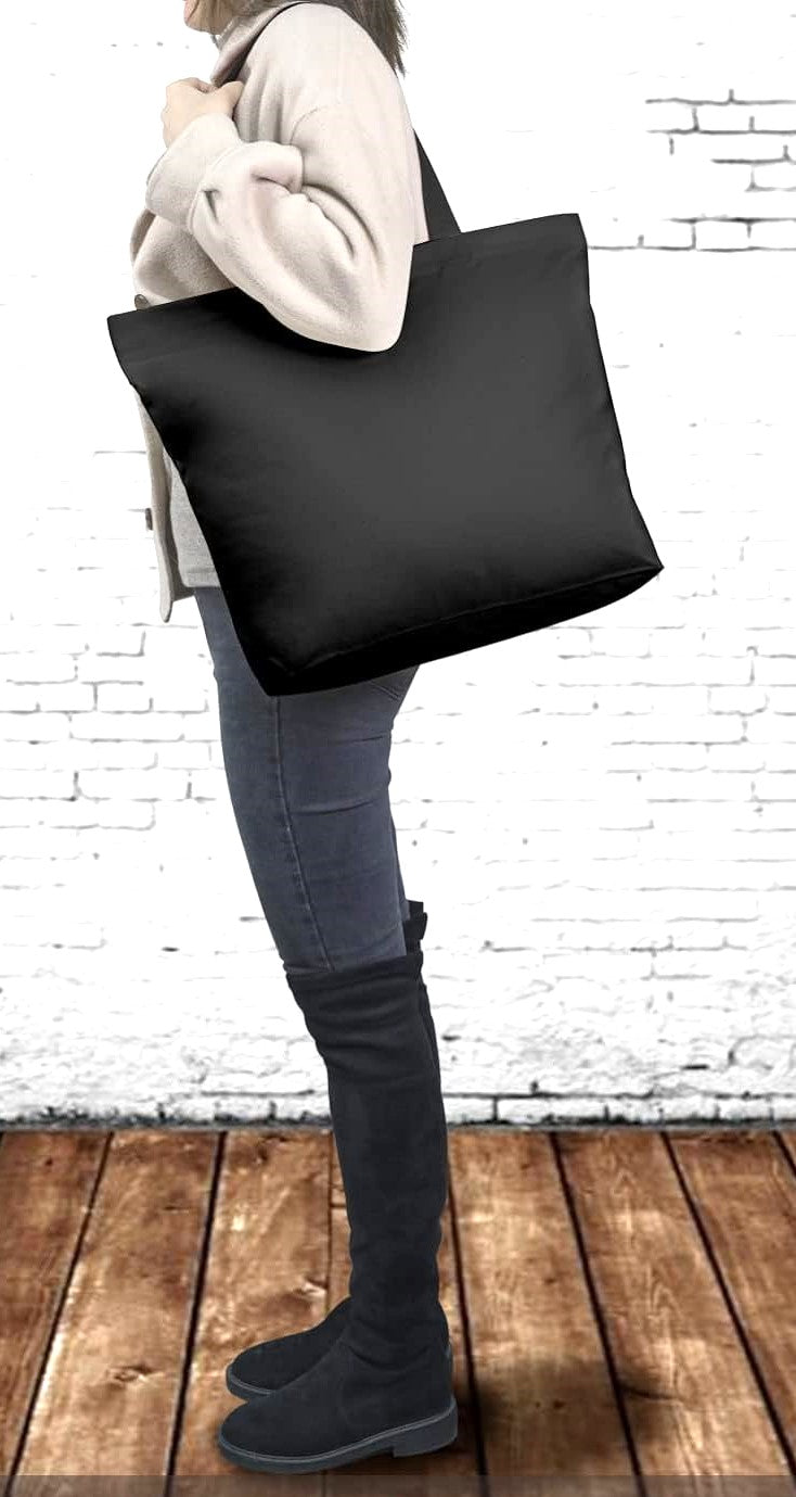 Embroidered Faith Instead of Fear - Breast Cancer Survivor Canvas Tote Bag