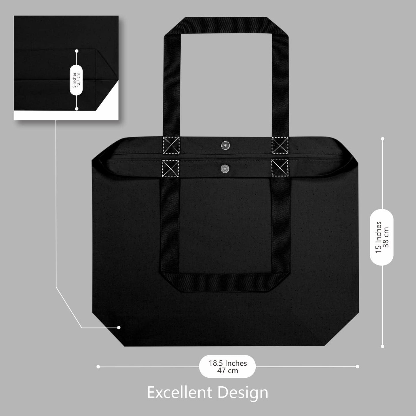 Embroidered Faith Instead of Fear - Breast Cancer Survivor Canvas Tote Bag