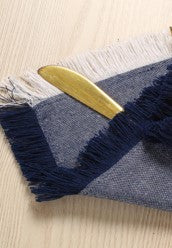 Monogrammed Embroidered Denim Rustic Chic Dinner Napkin