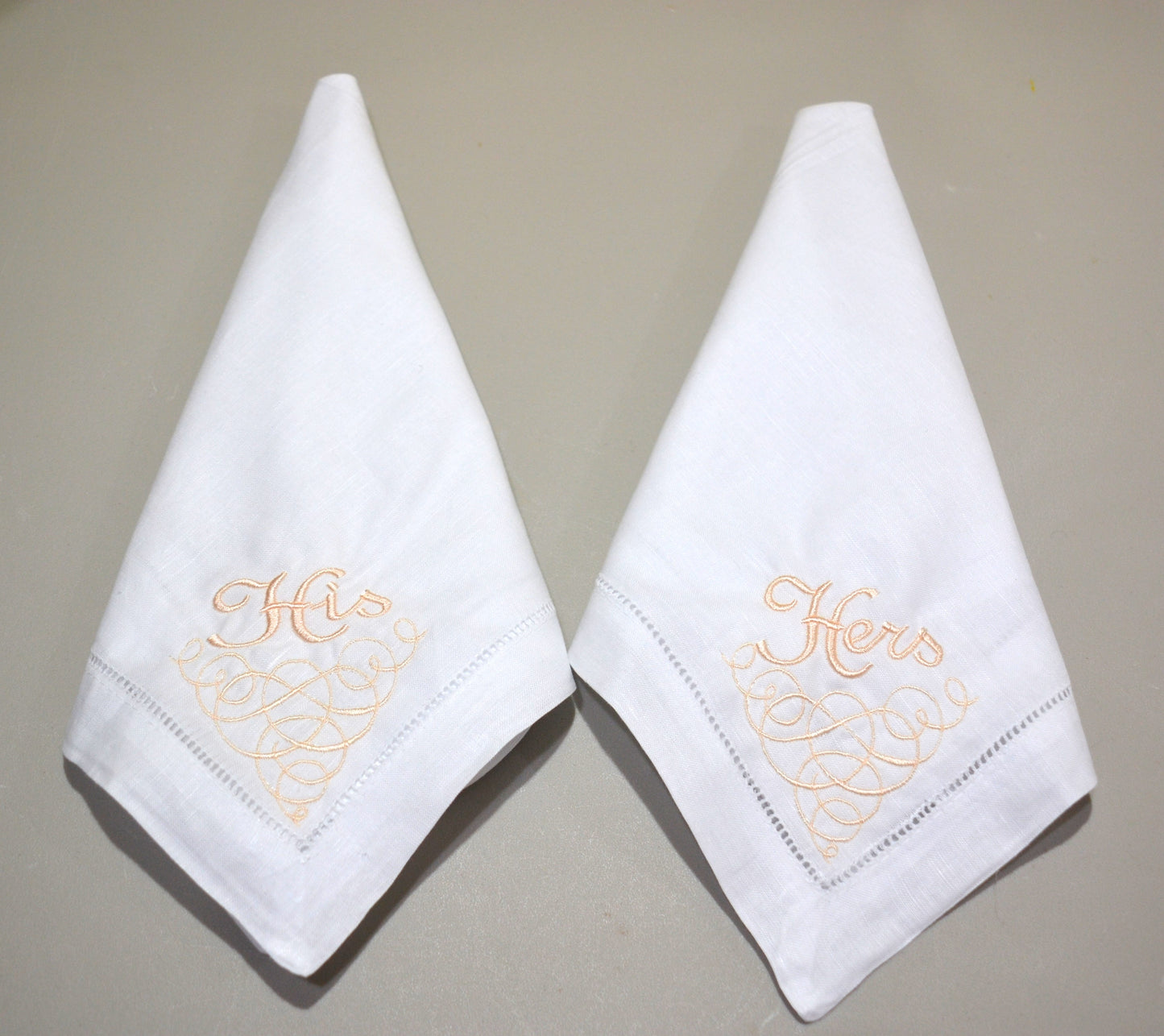 Just For 2 - HIS & HER Embroidered Cloth Napkins