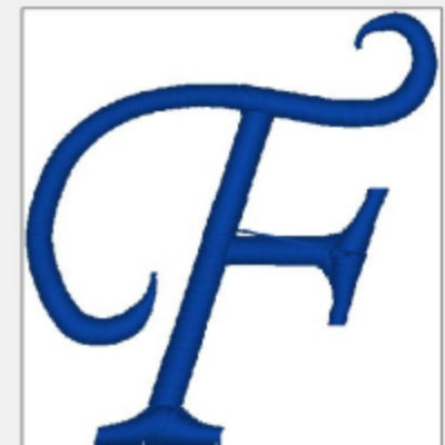 Monogrammed Embroidered Scroll Circle Dinner Napkin