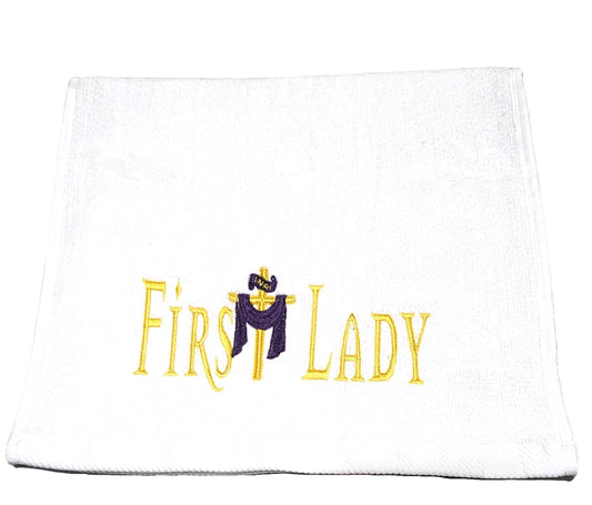 Christian Ministry - First Lady - Embroidered Velour Towel