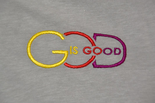 Embroidered God Is Good T-Shirt