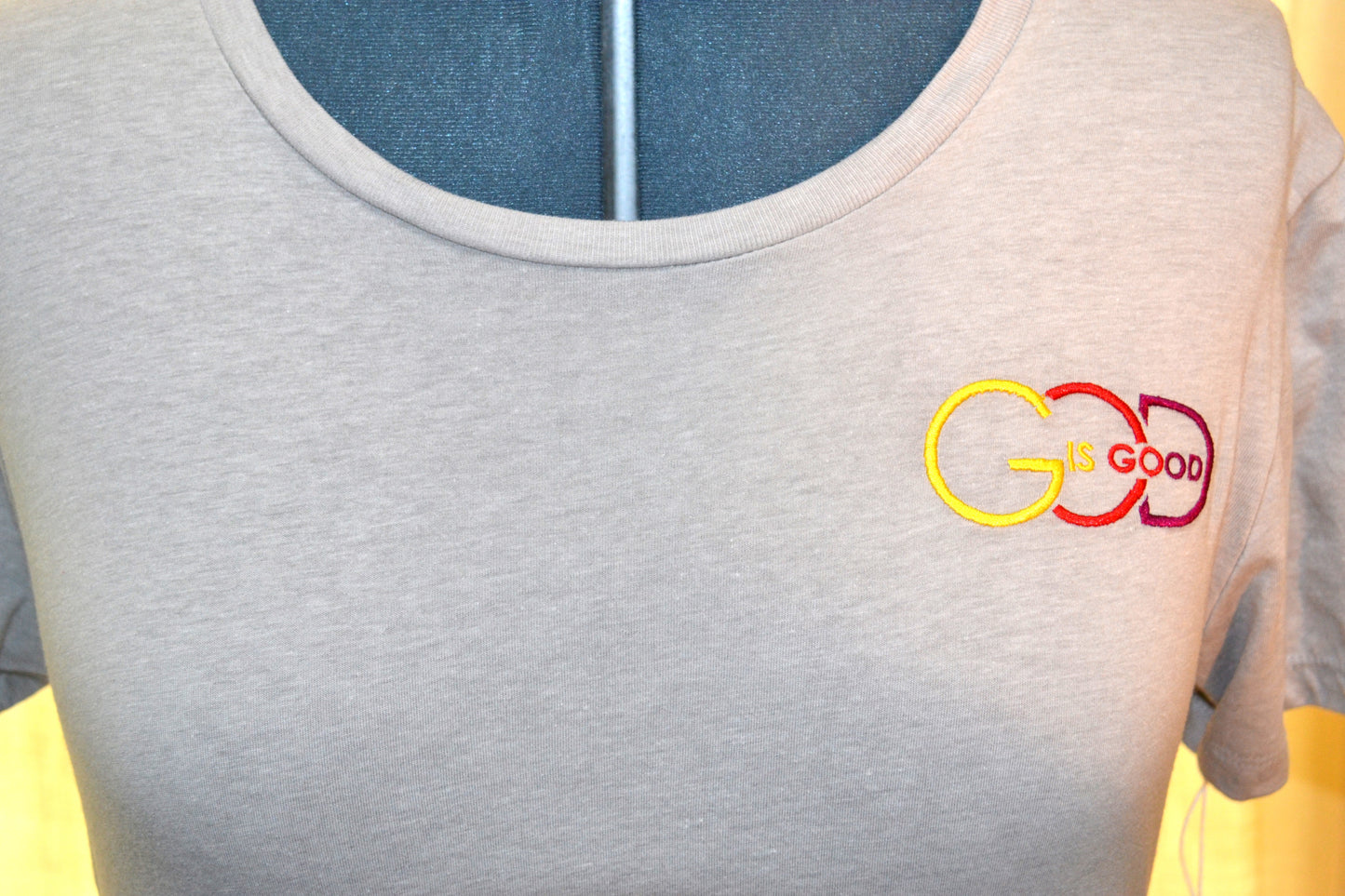 Embroidered God Is Good T-Shirt