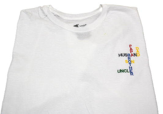 Crossword Husband/Dad/PaPa/Brother/Son/Uncle Embroidered T-Shirt