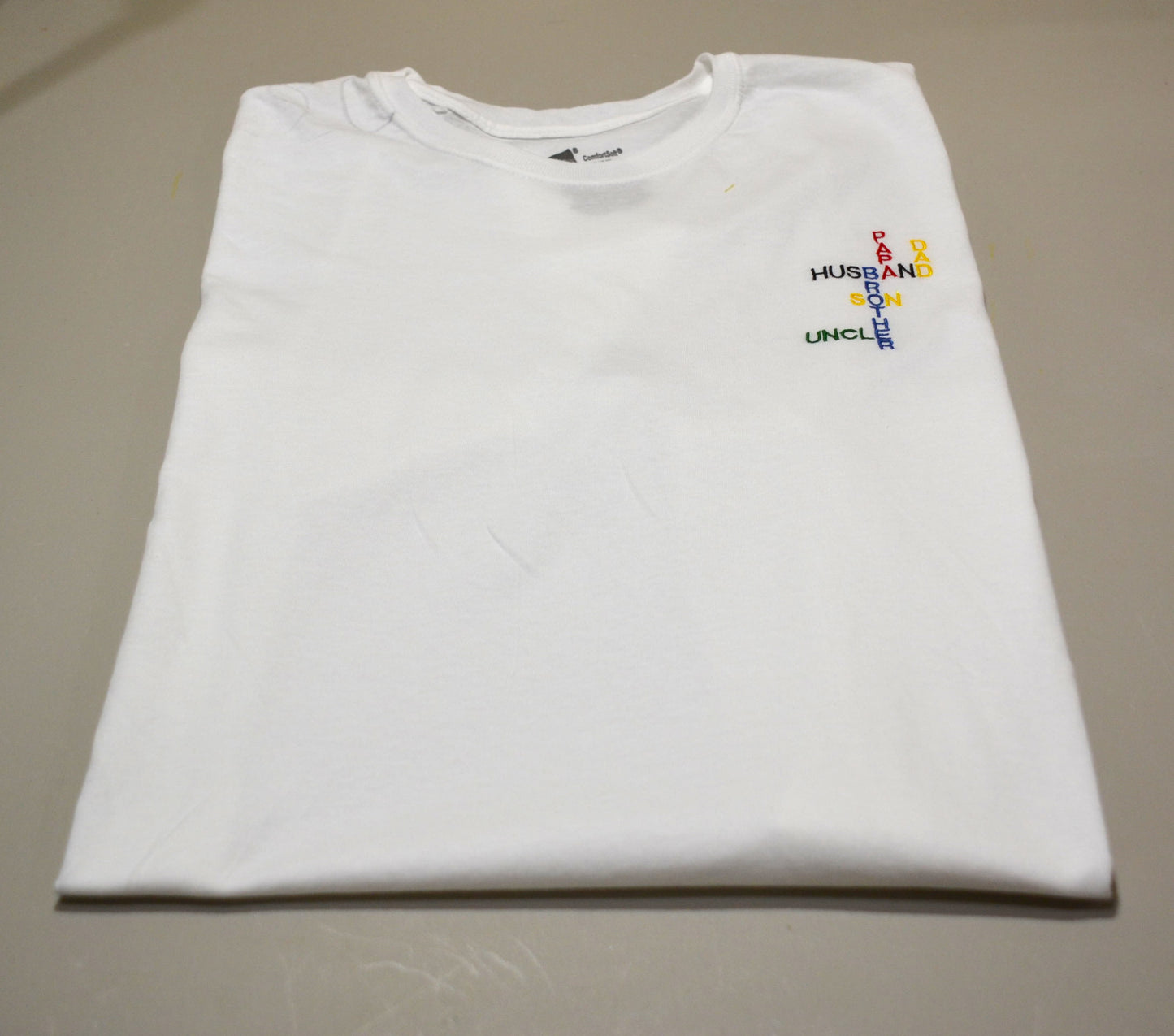 Crossword Husband/Dad/PaPa/Brother/Son/Uncle Embroidered T-Shirt