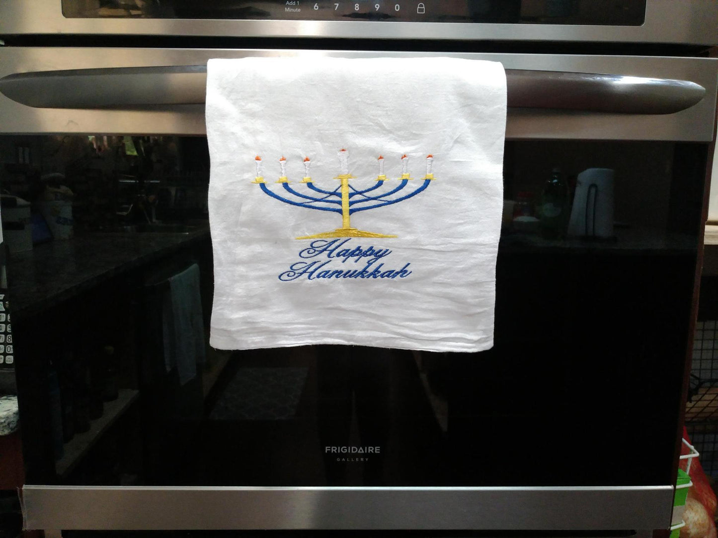 Happy Hanukkah- Kitchen Dish Towel