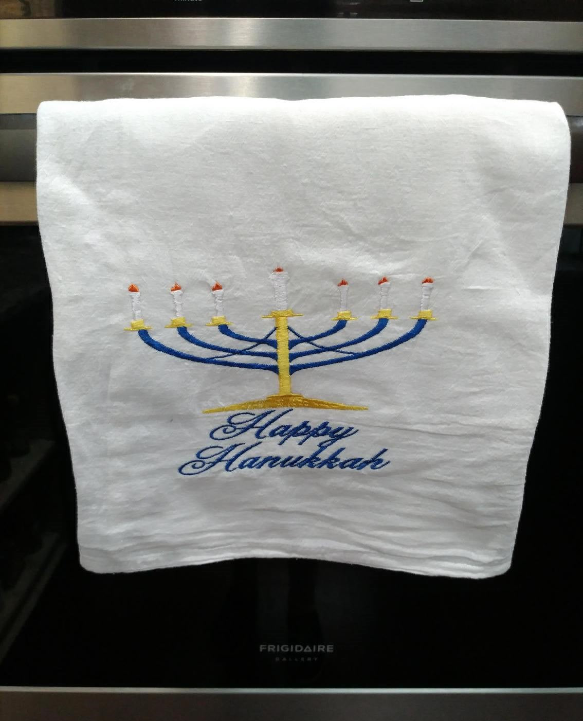 Happy Hanukkah- Kitchen Dish Towel