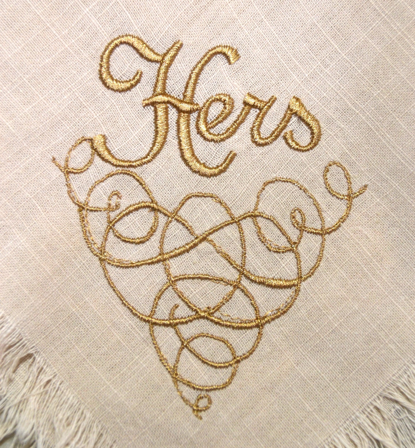 Just For 2 - HIS & HER Embroidered Cloth Napkins