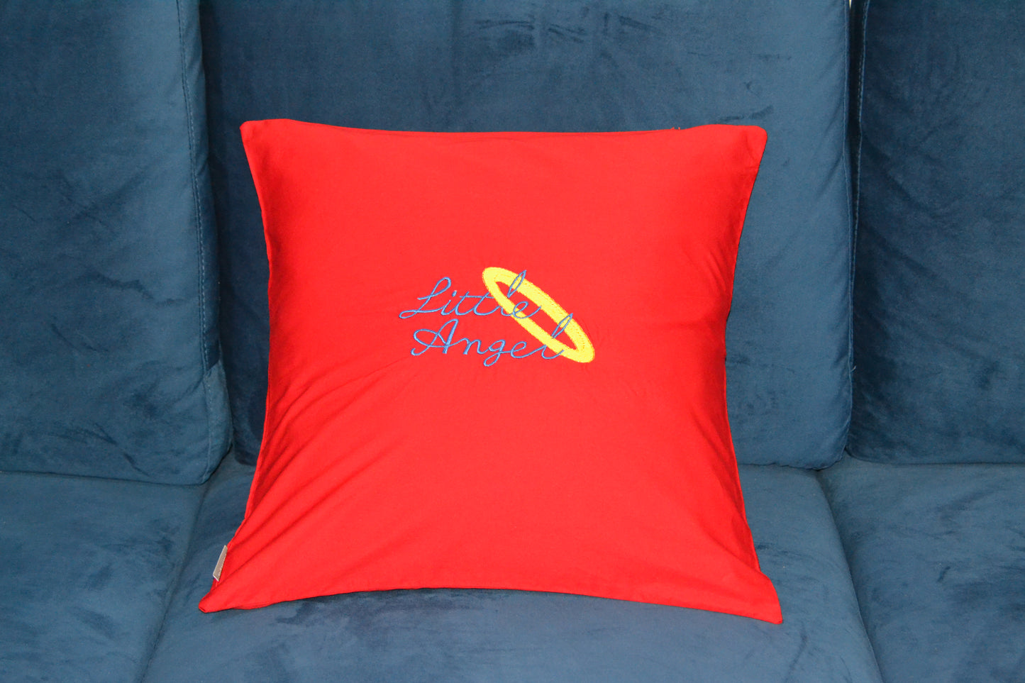 Toss Pillow Cover - Embroidered Lil Angel