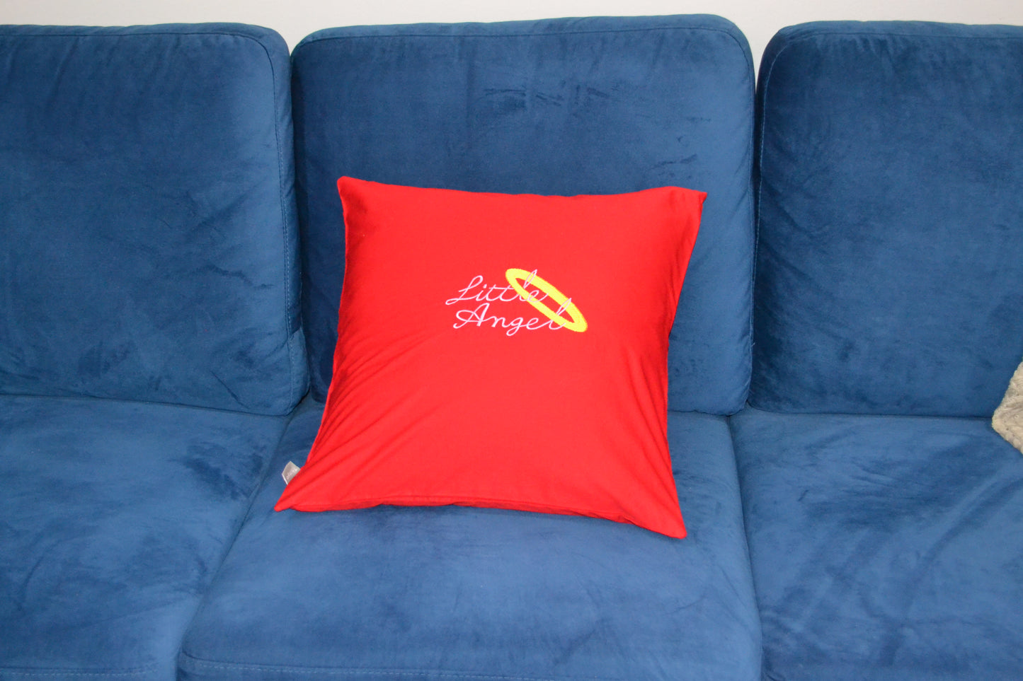 Toss Pillow Cover - Embroidered Lil Angel