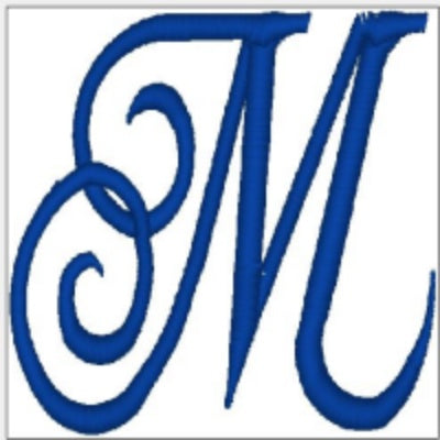 Monogrammed Embroidered Scroll Circle Dinner Napkin