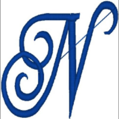 Monogrammed Embroidered Scroll Circle Dinner Napkin