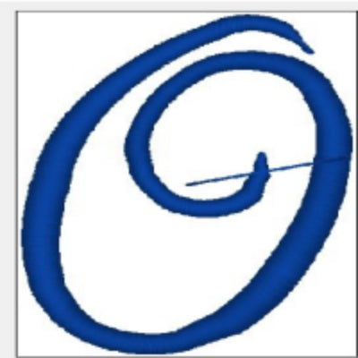 Monogrammed Embroidered Scroll Circle Dinner Napkin