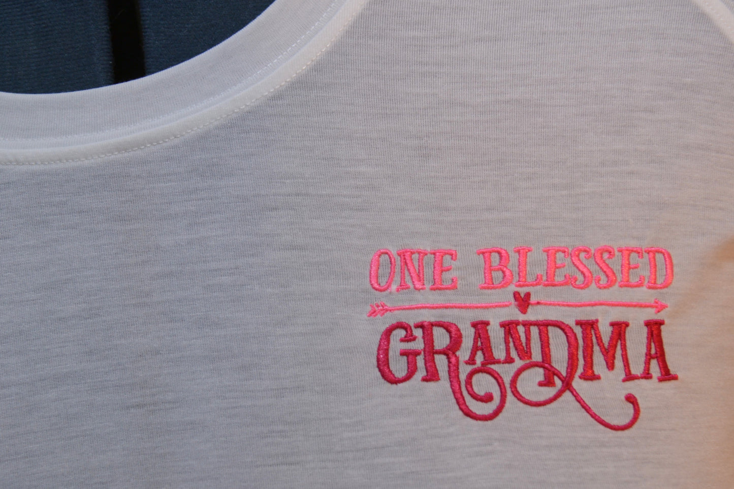 Embroidered One Blessed Grandma T-Shirt