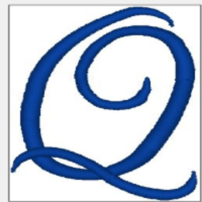 Monogrammed Embroidered Scroll Circle Dinner Napkin