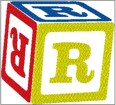 Baby Bib - Customize Block with Initial