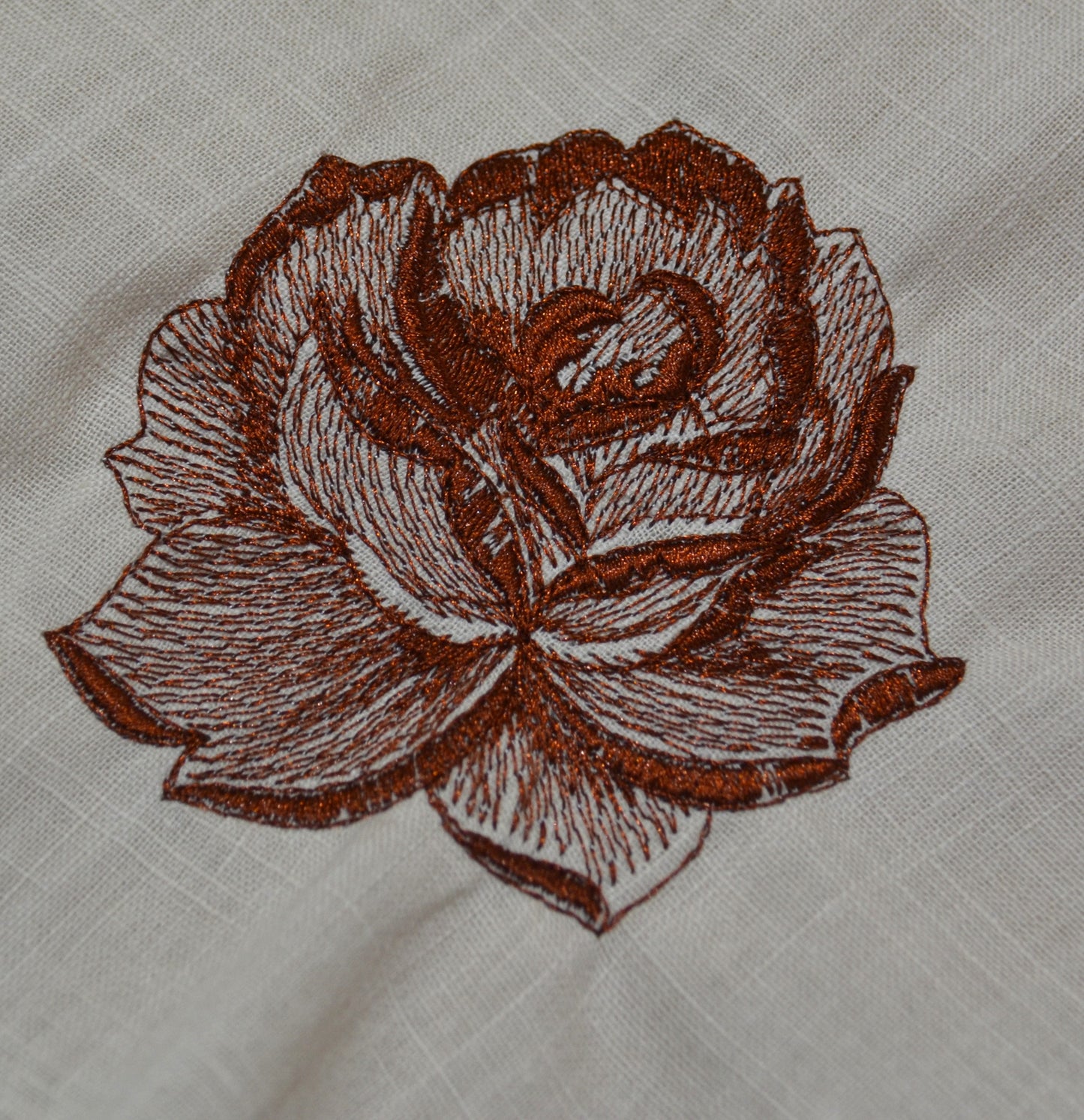 Single Rose Dinner Napkin