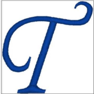 Monogrammed Embroidered Scroll Circle Dinner Napkin