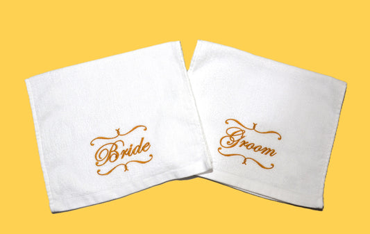 JUST FOR 2 - BRIDE & GROOM Hand Towel Set