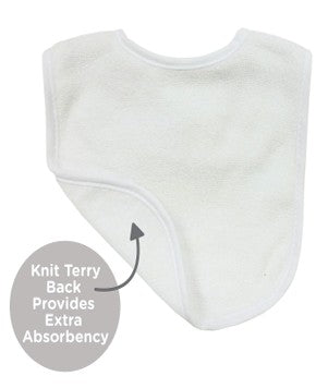 Baby's First Whimsical Embroidered Bibs Set of 4, Cotton Blend Terry, Adjustable Neck Closure