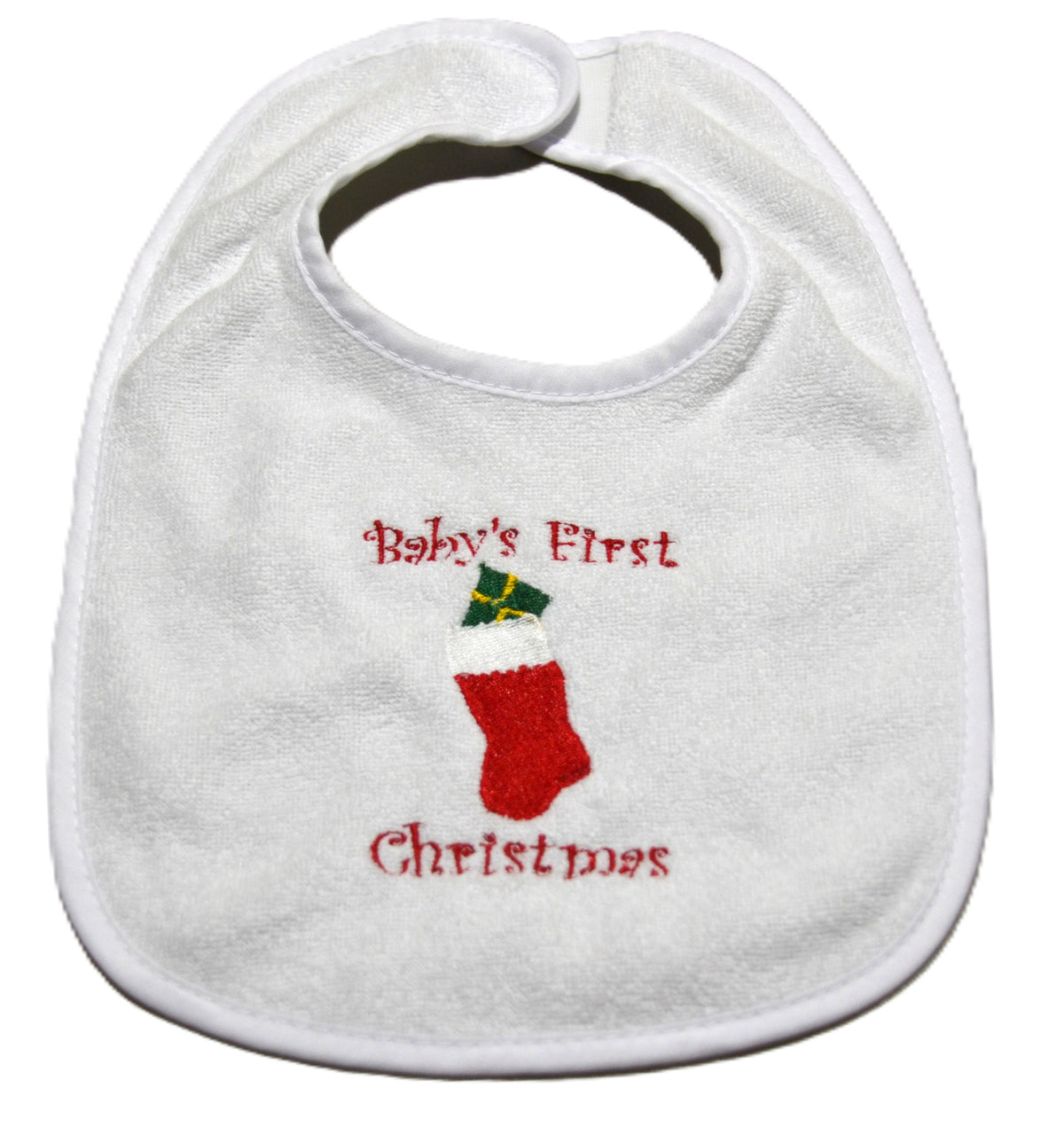 Baby's First Whimsical Embroidered Bibs Set of 4, Cotton Blend Terry, Adjustable Neck Closure