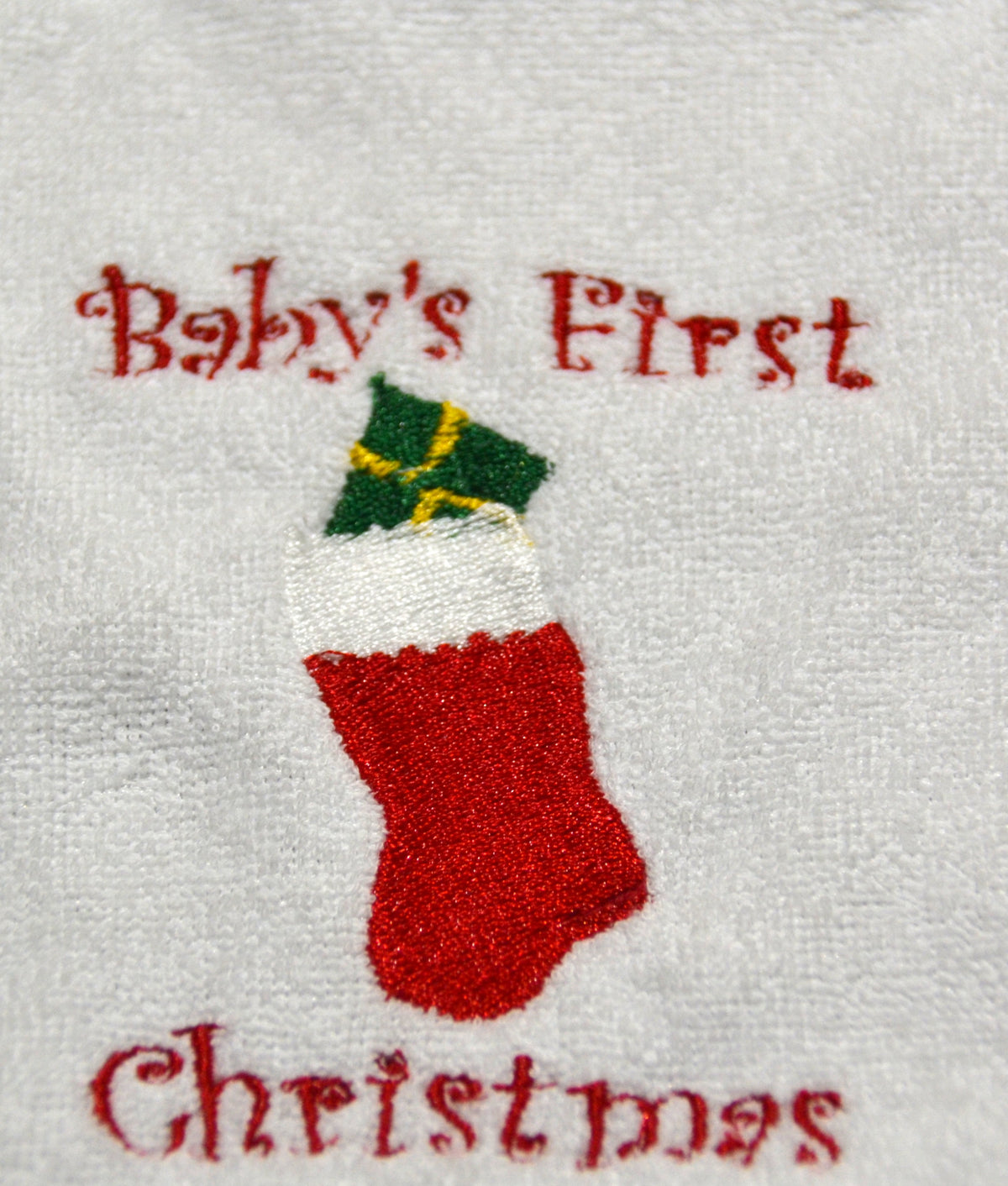 Baby's First Whimsical Embroidered Bibs Set of 4, Cotton Blend Terry, Adjustable Neck Closure