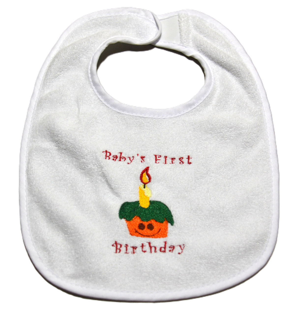 Baby's First Whimsical Embroidered Bibs Set of 4, Cotton Blend Terry, Adjustable Neck Closure