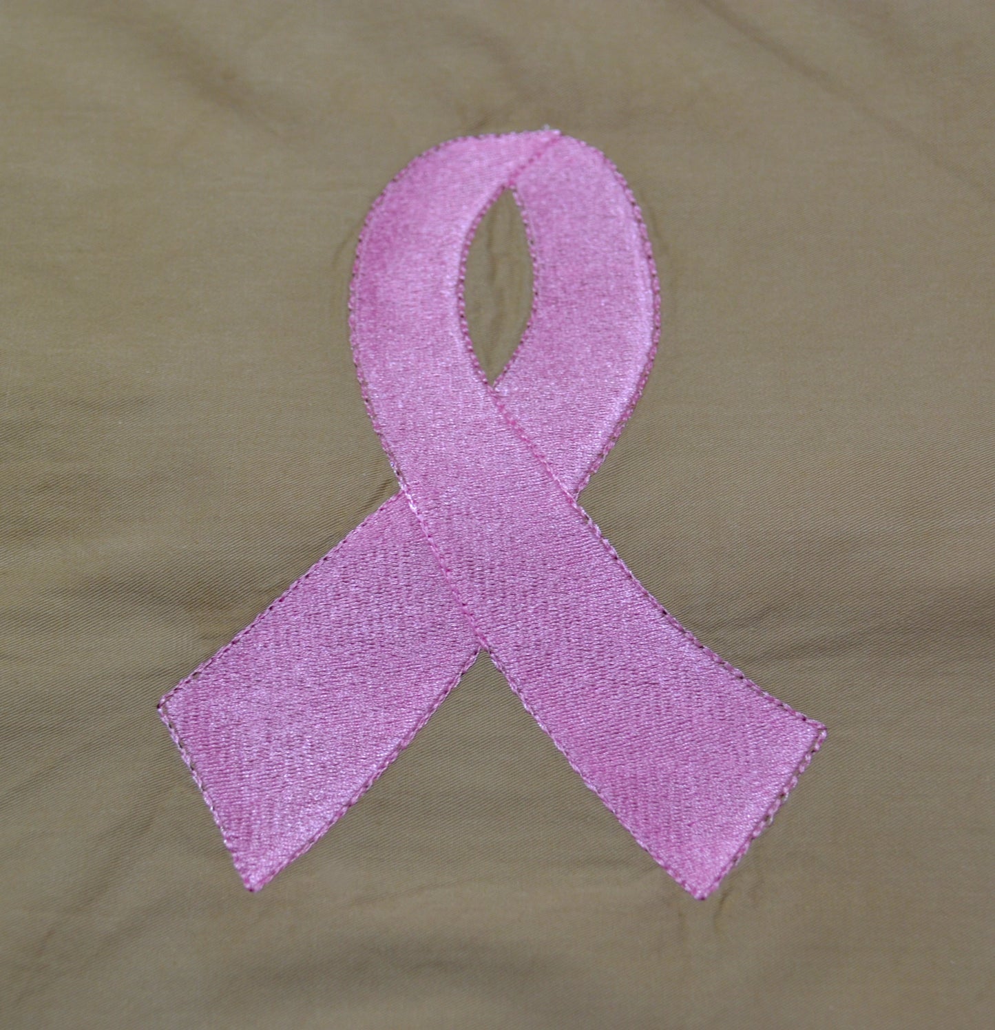 Toss Pillow Cover - Embroidered Breast Cancer Survivor Ribbon
