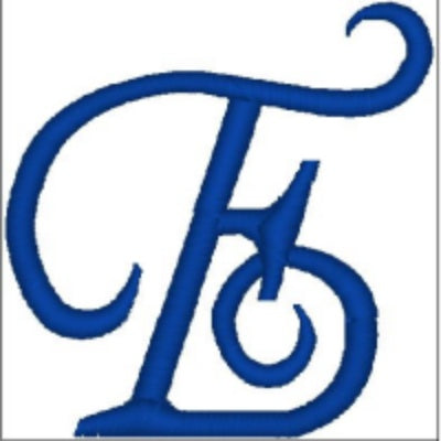 Monogrammed Embroidered Scroll Circle Dinner Napkin