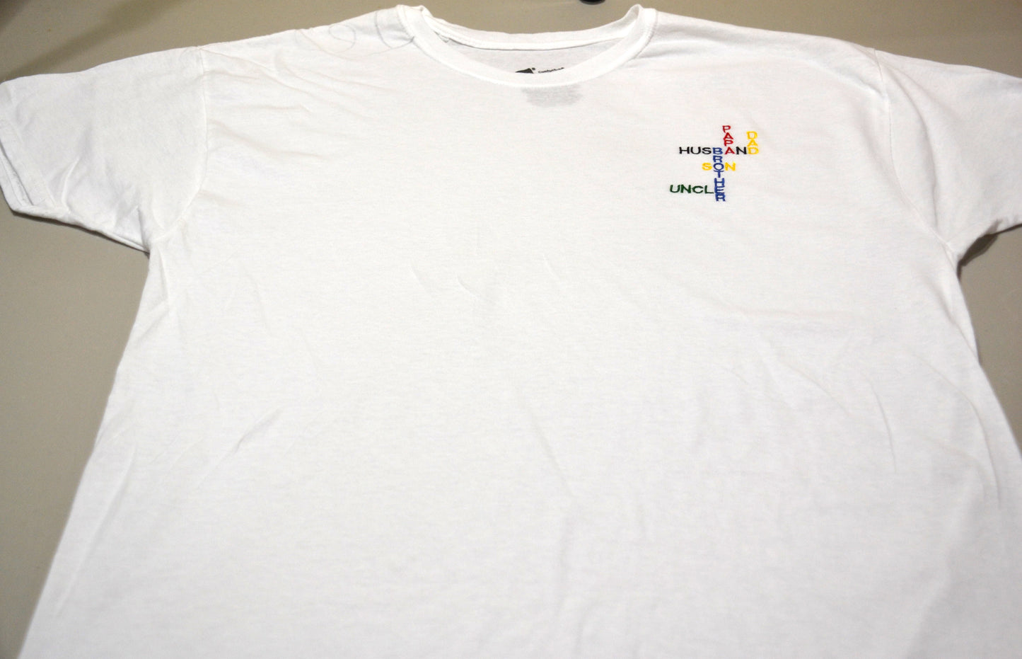 Crossword Husband/Dad/PaPa/Brother/Son/Uncle Embroidered T-Shirt