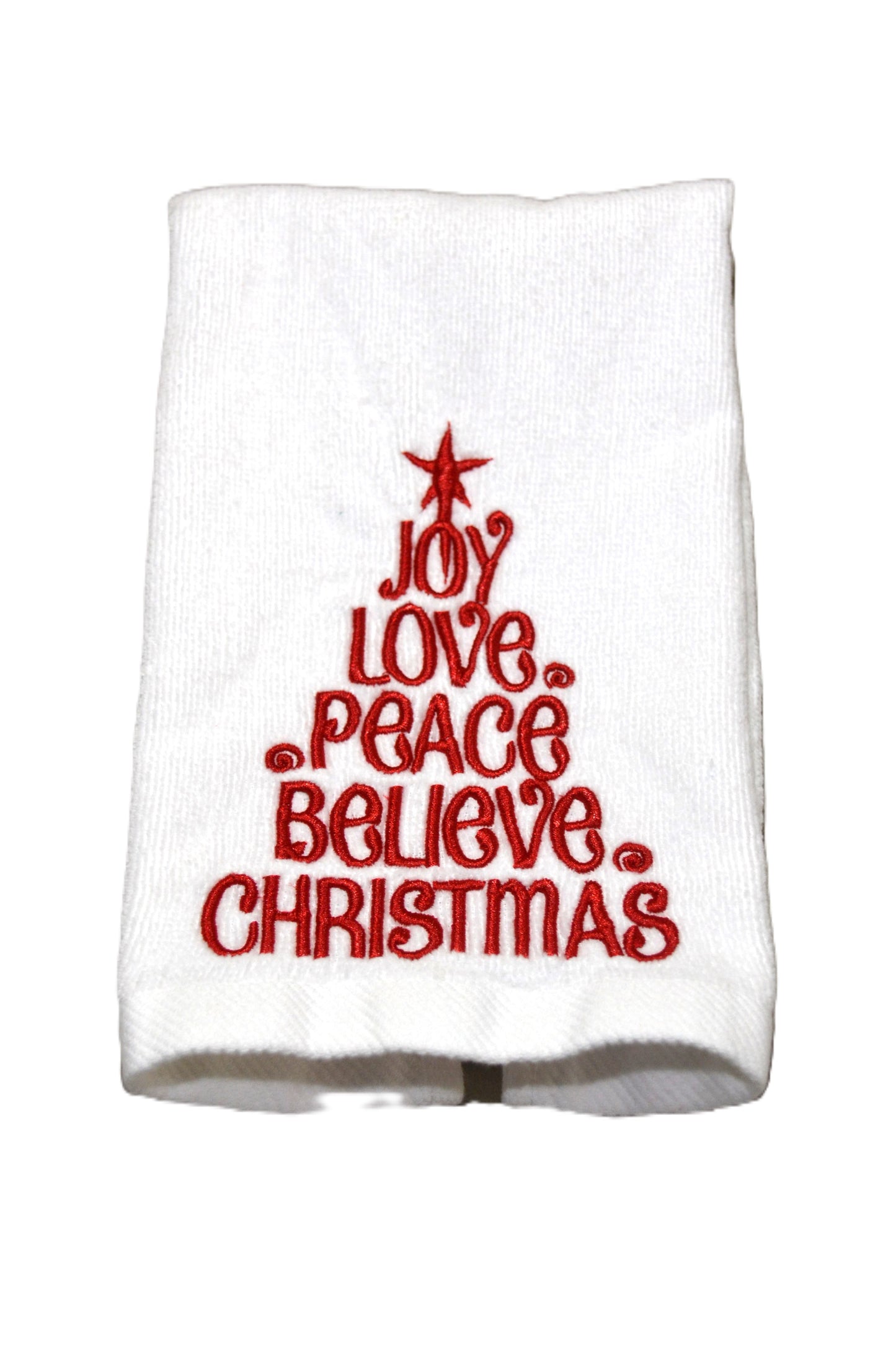 Christmas Holiday Words Tree Hand Towels Set