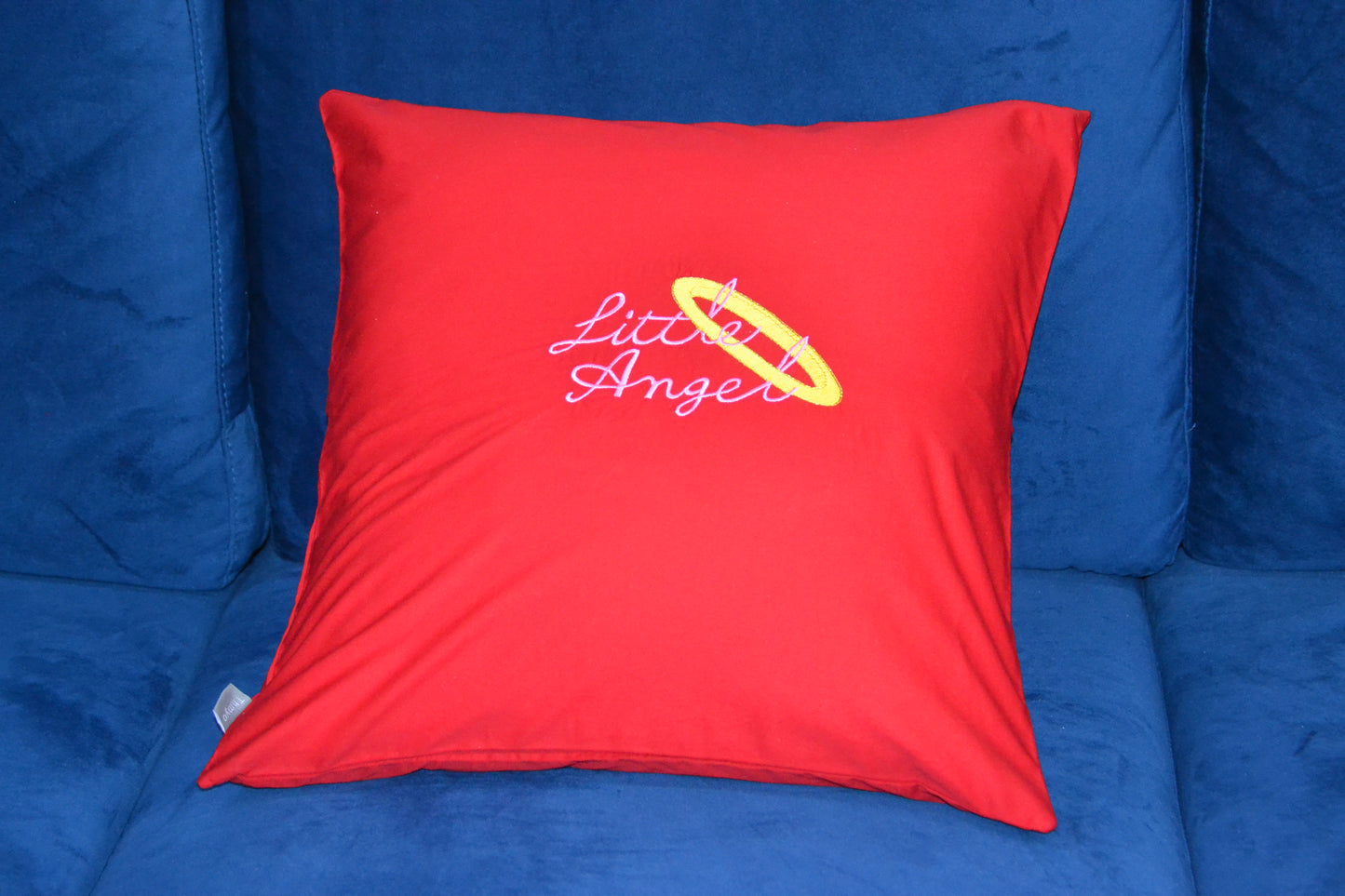 Toss Pillow Cover - Embroidered Lil Angel