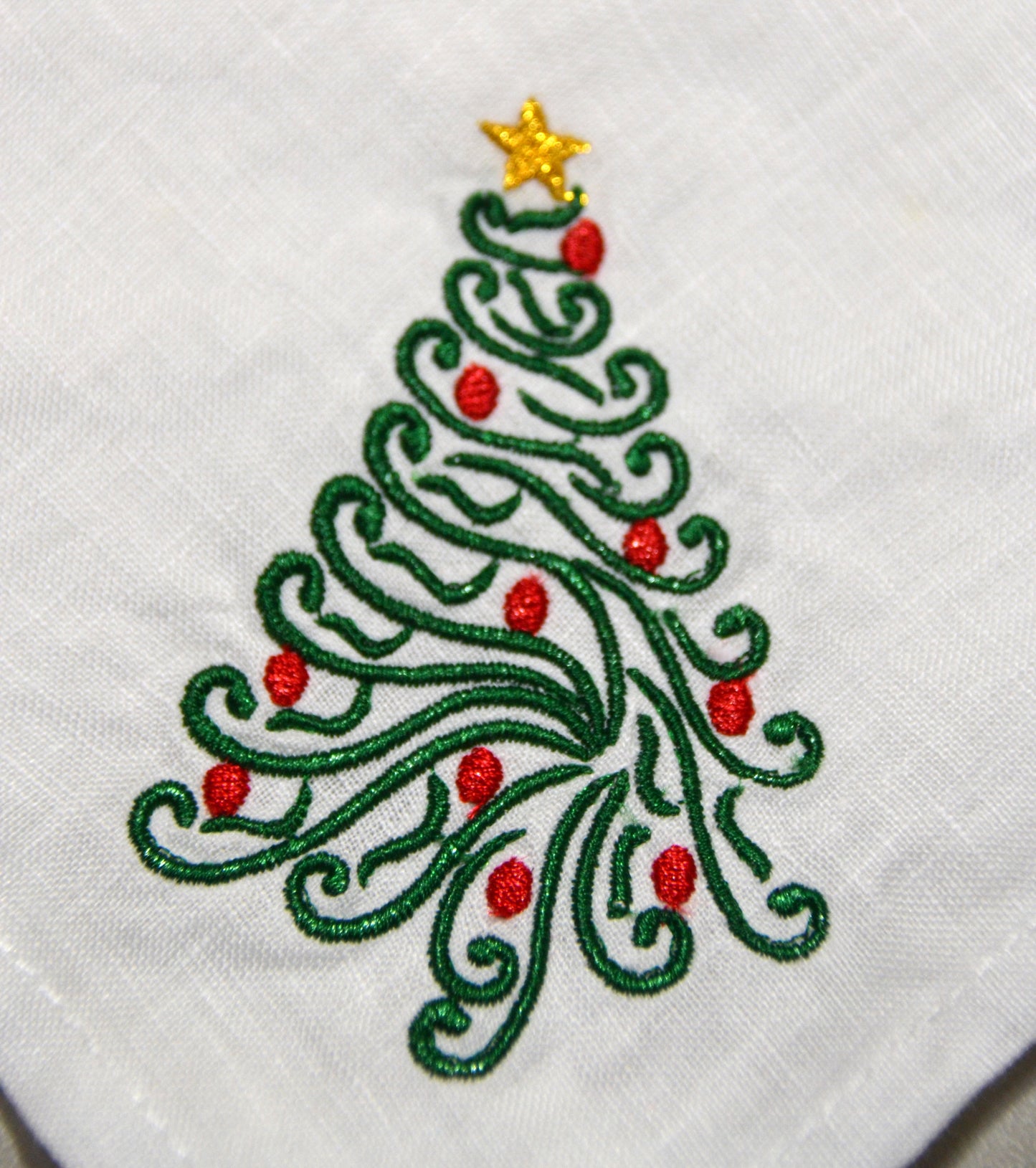 Christmas Tree Swirl Cloth Placemat