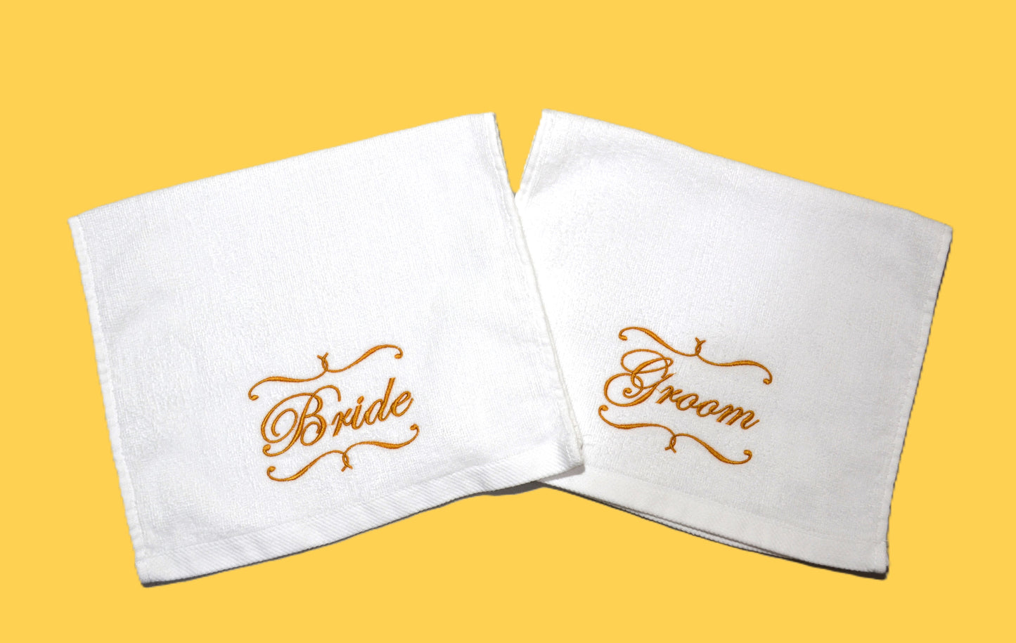 Bride and Groom Hand Towel Set
